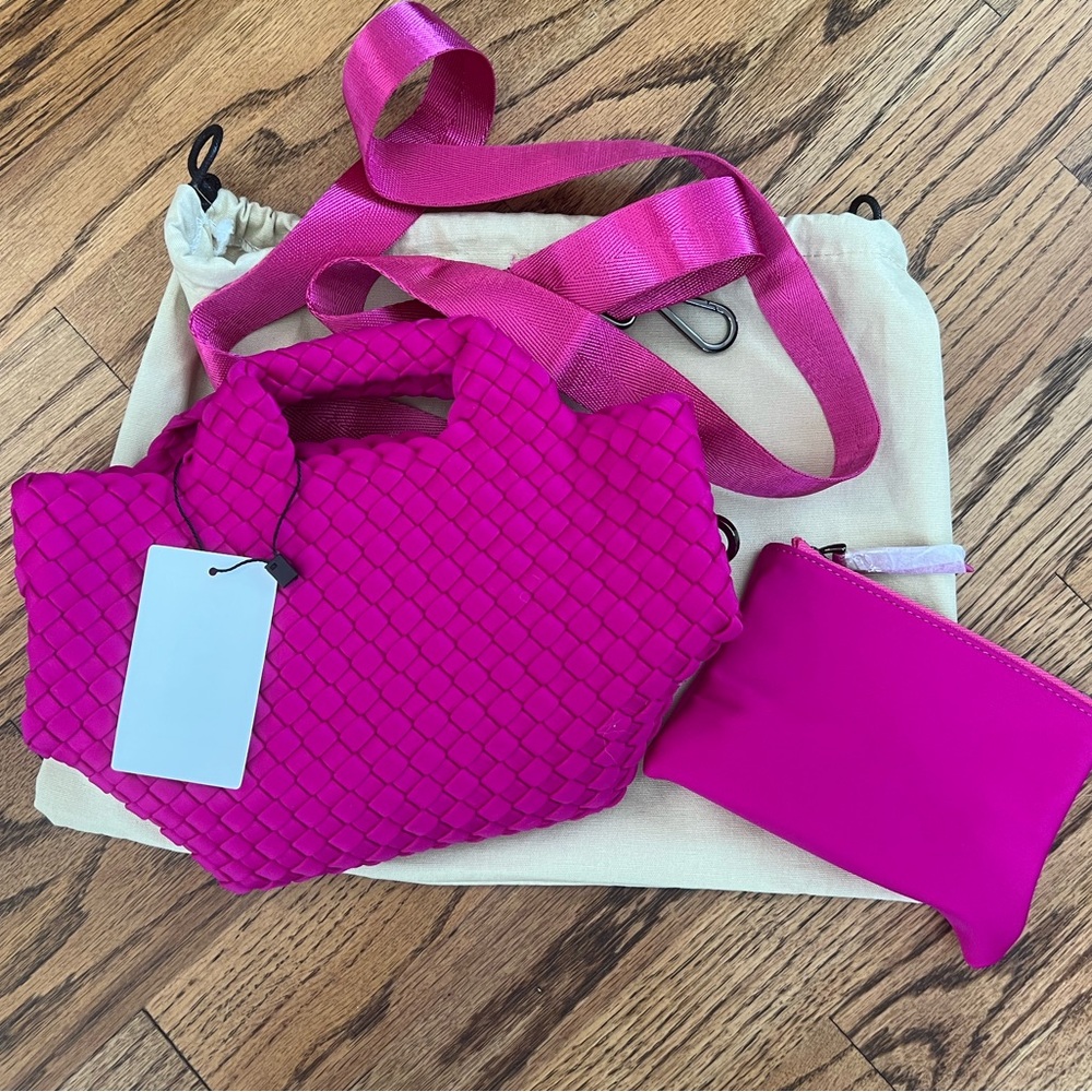 NWT NAGHEDI St. Barths Petit Tote, Miami Pink